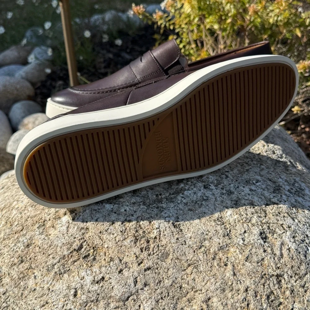 Allen Edmonds Men's Randolph 2.0 Leather Slip-On Sneakers Brown Size 9.5 D $350